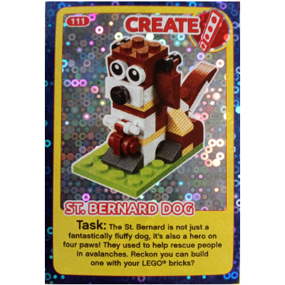 Lego Trading Card, Create the World Incredible Inventions - St. Bernard Dog (foil) / [No Color/Any Color]