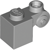 Lego Brick Special 1 x 1 with Scroll with Open Stud / Light Bluish Gray