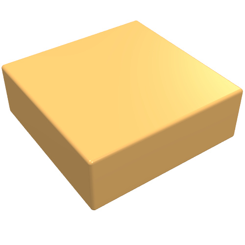 Lego Tile 1 x 1 with Groove / Light Orange