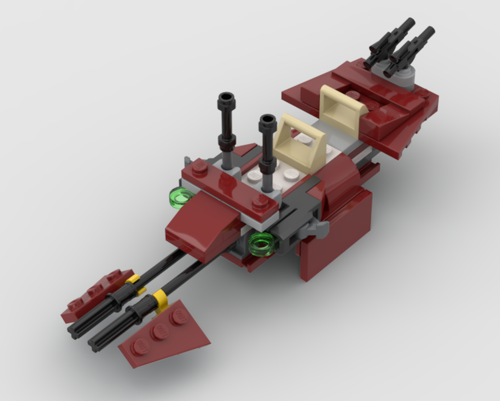 Lego Coruscant Guard Two-Seat Speeder Bike (75372 Upgrade / 75354 alt. build gunship companion)