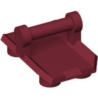 Lego Plate Special / Shield Rectangular with 4 Studs, Handle / Dark Red