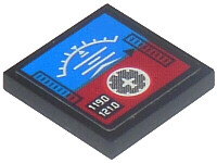 Lego Tile 2 x 2 with Flight Instruments and '1190' and '1210' Pattern (Sticker) - Set 42025