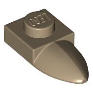 Lego Plate Special 1 x 1 with Tooth / Dark Tan