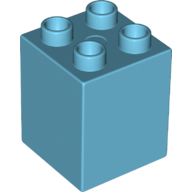 Lego Duplo Brick 2 x 2 x 2 / Medium Azure