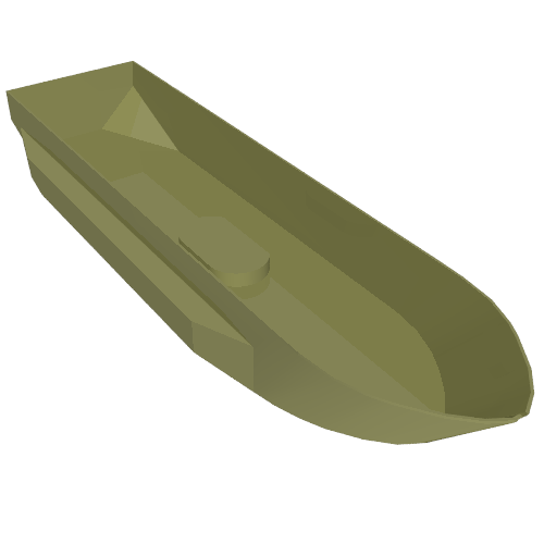 Lego Boat Hull 51 x 12 x 6 with Side Bulges / Olive Green