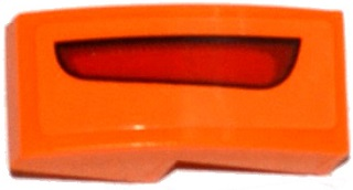 Lego Slope, Curved 2 x 1 x 2/3 with Red Taillight Pattern Model Left Side (Sticker) - Set 75912