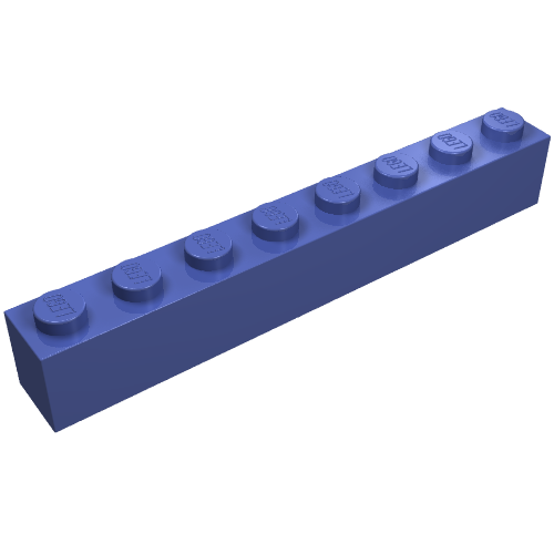 Lego Brick 1 x 8 / Violet