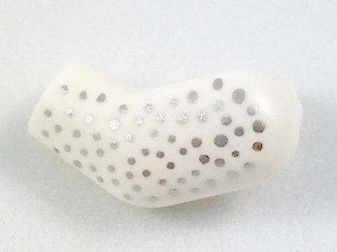 Lego Arm, Left with Silver Speckles Pattern