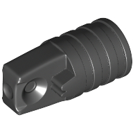 Lego Hinge Cylinder 1 x 2 Locking with 1 Finger and Axle Hole On Ends [No Side Slots] / Black