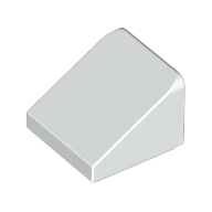 Lego Brick Sloped 30° 1 x 1 x 2/3 (Cheese Slope) / White