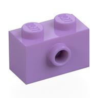Lego Brick Special 1 x 2 with 1 Center Stud on 1 Side, Bottom Stud Holder / Medium Lavender