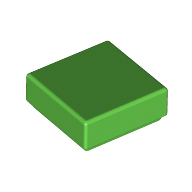 Lego Tile 1 x 1 with Groove / Bright Green