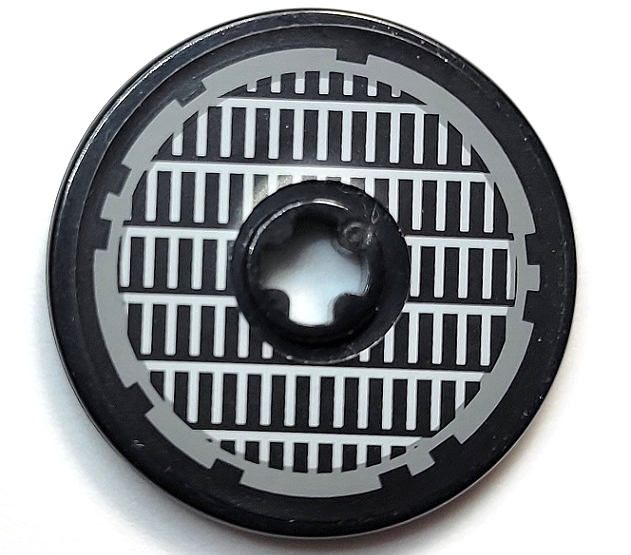 Lego Technic, Disk 3 x 3 with Grille Pattern (Sticker) - Set 4504