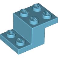Lego Bracket 3 x 2 x 1 1/3 with Bottom Stud Holder / Medium Azure