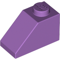 Lego Brick Sloped 45° 2 x 1 with Bottom Pin / Medium Lavender