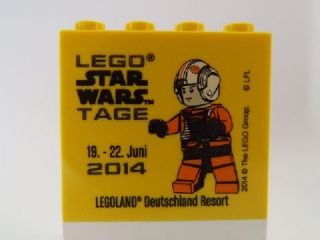 Lego Brick 2 x 4 x 3 with Legoland Deutschland Resort Star Wars Tage 19. - 22. Juni 2014 Pattern