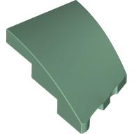 Lego Brick Wedged, Curved 3 x 2 with Stud Notch Left / Sand Green