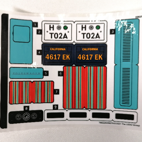 Lego Sticker Sheet 1 for Set 10279-1 / [No Color/Any Color]