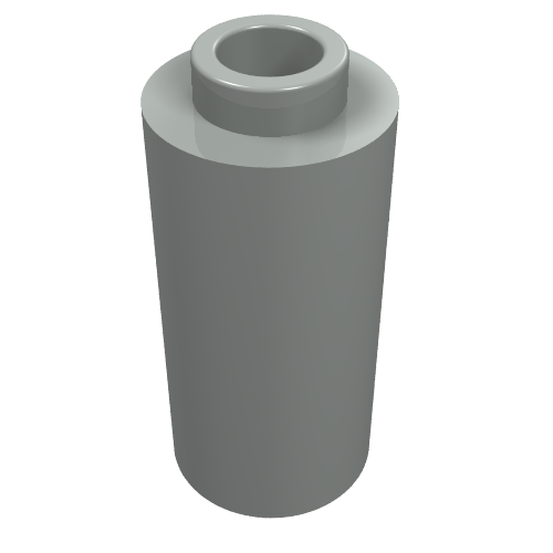 Lego Brick Round 1 x 1 x 1 2/3 / Light Gray