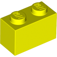 Lego Brick 1 x 2 / Vibrant Yellow