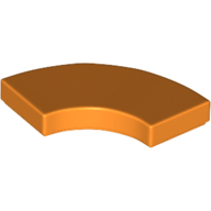 Lego Tile 2 x 2 Curved, Macaroni / Orange