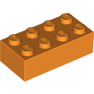 Lego Brick 2 x 4 / Orange