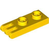 Lego Hinge Plate 1 x 2 with 3 Fingers [Hollow Studs] / Yellow