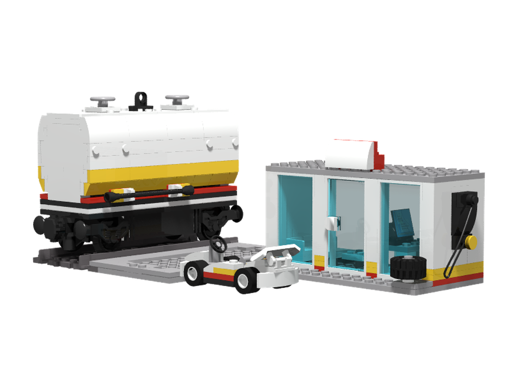 Lego Shell go karts service station