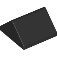 Lego Brick Sloped 45° 2 x 2 Double / Black