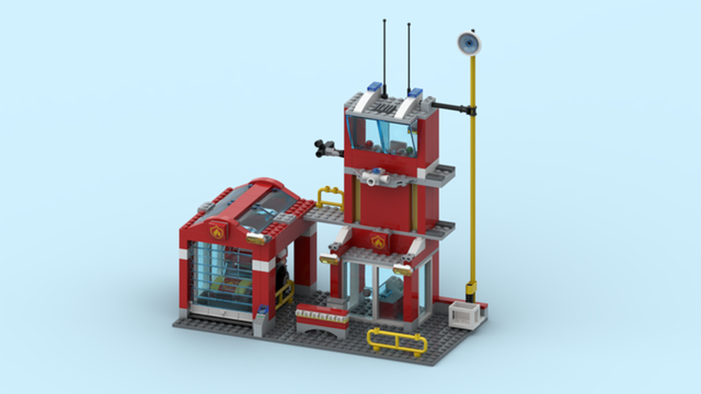 Lego 7240-2 Fire Station (Updated)