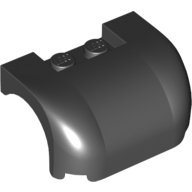 Lego Vehicle Body, Wheel Arch / Mudguard 3 x 4 x 1 2/3 Curved Front / Black
