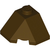 Lego Brick Wedged, Sloped 45° 2 x 2 Corner / Dark Brown