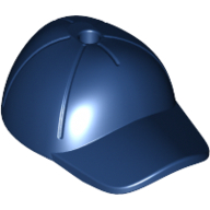 Lego Hat / Cap Short Curved Bill with Seams and Hole on Top / Dark Blue