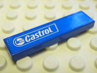 Lego Tile 1 x 4 with 'Castrol' Pattern Model Left Side (Sticker) - Set 8374