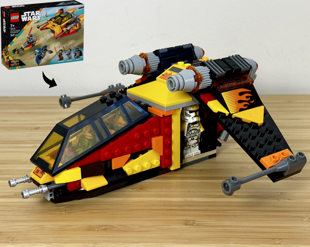 Lego Hot Rod Gunship - Alternate Build of 75414 The Force Burner Snowspeeder