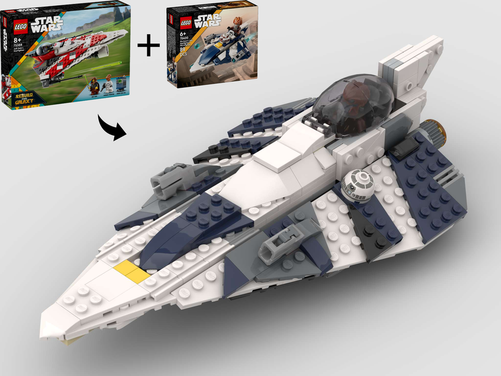 Lego Plo Koon's Delta 7 Starfighter - Alternate Build of 75400 Microfighter & 75388 Bob's Starfighter