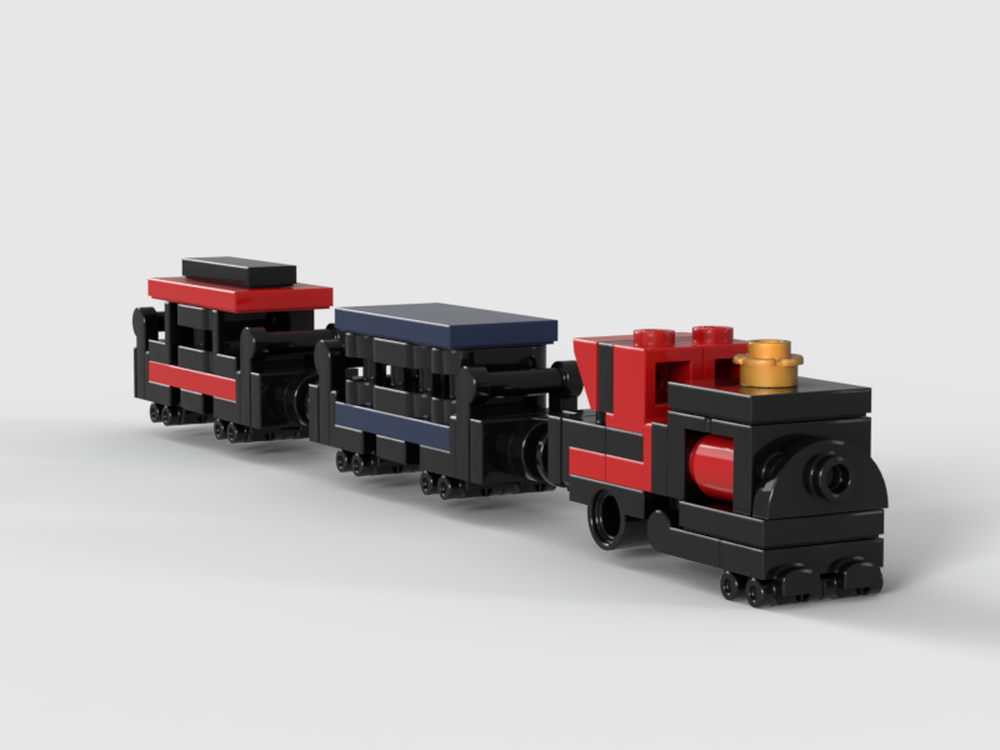 Lego Microscale Steam Train and Cars