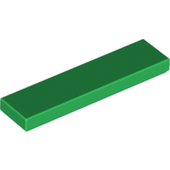 Lego Tile 1 x 4 with Groove / Green