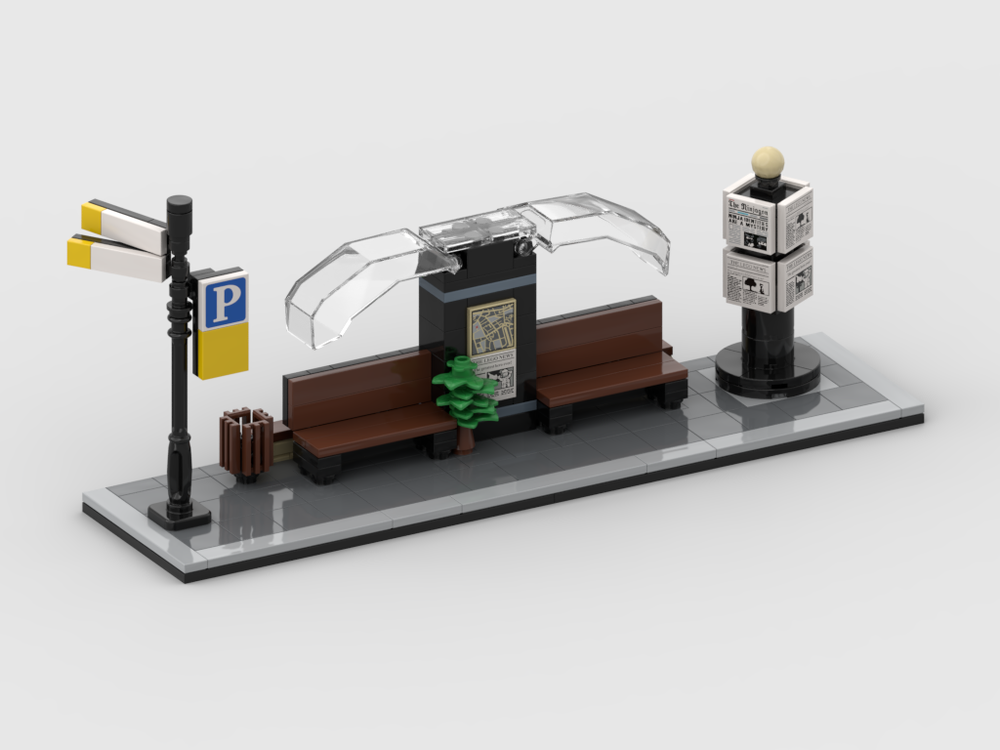 Lego Modular Corner Bus Stop #1| Turn every modular model into a corner