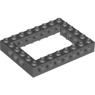 Lego Technic Brick 6 x 8 with 4 x 6 Opening / Dark Bluish Gray