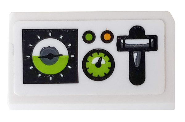 Lego Slope 30 1 x 2 x 2/3 with Target Screen and Control Panel Pattern (Sticker) - Set 76059