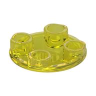 Lego Plate Round 2 x 2 with Rounded Bottom [Boat Stud] / Trans-Yellow