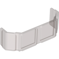 Lego Glass for Train Front 2 x 6 x 2 / Trans-Brown