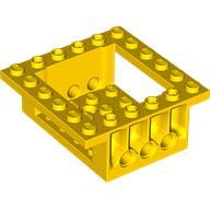 Lego Cockpit 6 x 6 x 2 Cabin Base with Technic Holes / Yellow