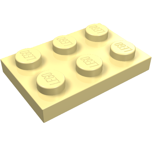 Lego Plate 2 x 3 / Light Yellow