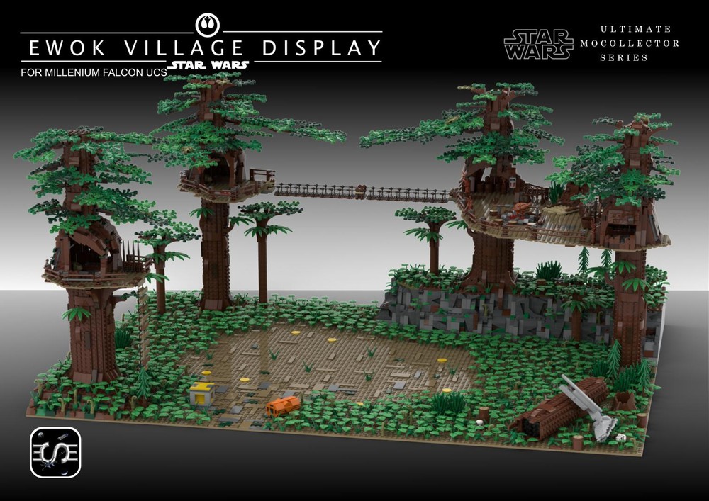 Lego EWOK VILLAGE DISPLAY for FM UCS