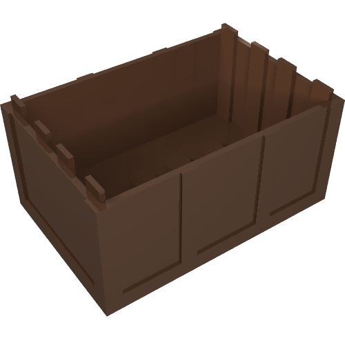 Lego Trunk / Chest Bottom 4 x 6 x 2 1/3 / Brown