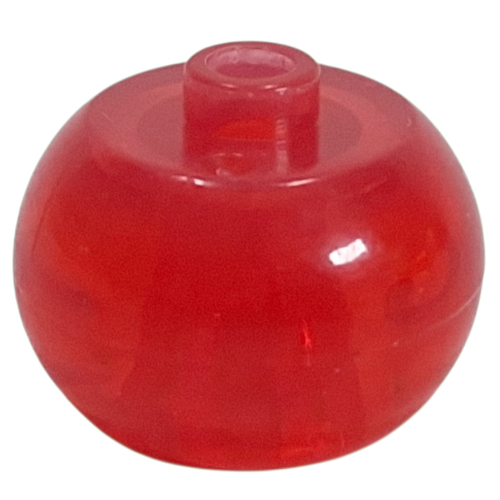 Lego Pen Bead, Round Orb / Trans-Neon Orange