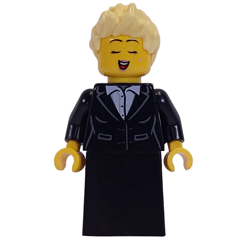 Lego Carol Singer, Black Torso, Black Dress, Bright Light Yellow Hair