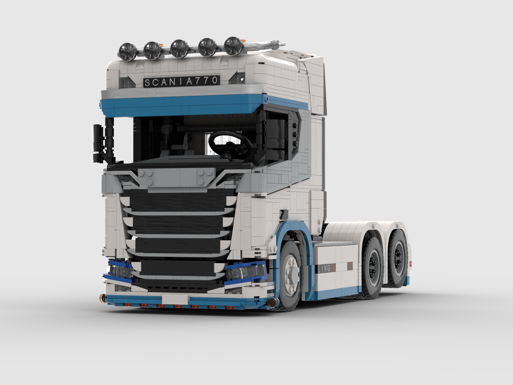Lego SCANIA 770s 6x2 truck（tractor blue and white）